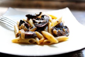 Pasta with Whiskey Wine and Mushrooms